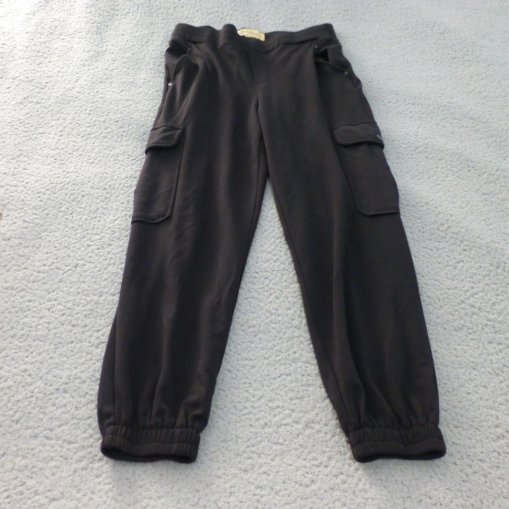 Democracy Jogger Pants Womens Medium Ab Technology Black Cargo Pull On